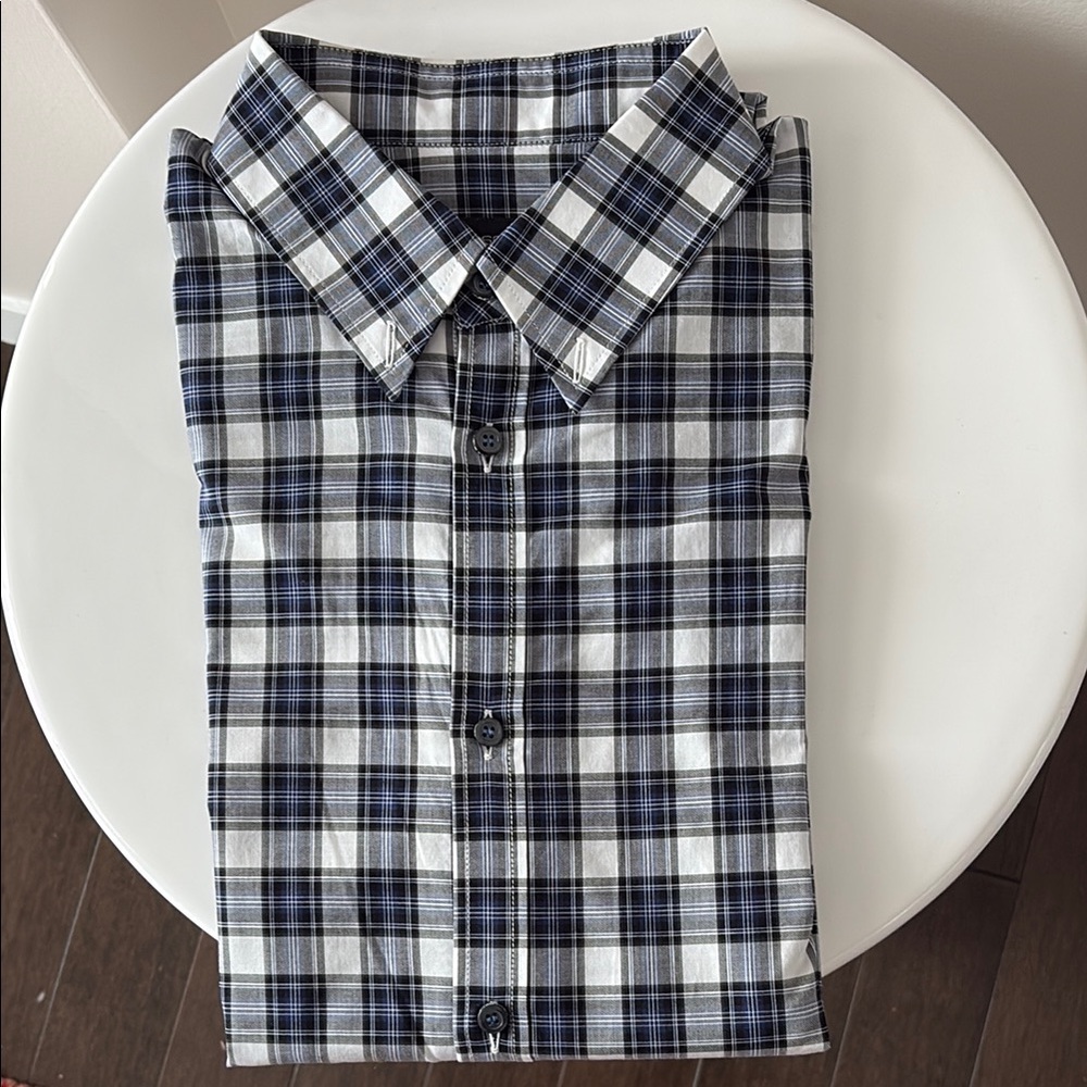 Men's Blue Plaid Shirt